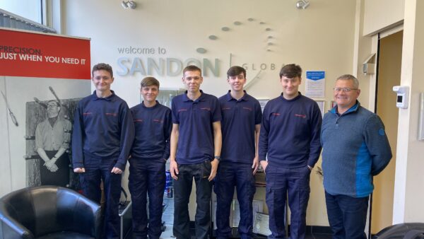 Apprentices: Reece Houghton, Louis Barrow, Jamie Hinchcliffe, Joshua Dawson, Dylan Angus and Operations Manager: Gary Carmichael